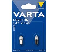 2 Ampoules Culot Lisse Varta 792 Krypton 4,8V 0,75A