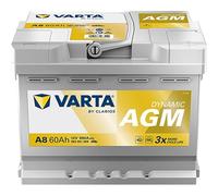 Varta Batterie A8 (Ex D52) AGM 12 V 60 Ah 680 A Start-Stop – 242x175x190 mm – 560901068