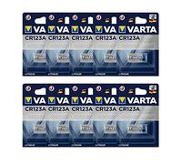 VARTA Piles CR123A, lot de 10, Lithium Cylindrical, 3V, piles spéciales pour petits appareils électroniques, longue durée de vie, hautes performances
