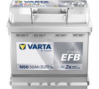 Varta Batterie de démarrage Dynamic EFB N50-12V 50Ah 550A – 550500055 – Start-Stop