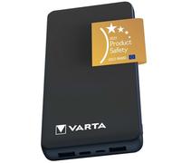 VARTA Batterie Externe 20000mAh, Power Bank, Power on Demand avec 4 Ports (1x Micro USB, 2X USB A, 1x USB C), Compatible avec Tablette & Smartphone, Emballage écologique