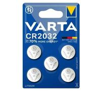 5 piles lithium bouton Varta CR2032