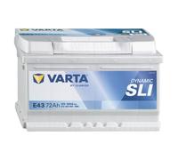 VARTA Blue Dynamic E43 Batterie auto plomb-acide 12V 72Ah 680A droite 278x175x175 mm