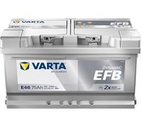 Varta Batterie pour voiture Blue Dynamic EFB E46 12 V 75 Ah 730 A (EN)