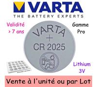 Pile bouton Varta CR2025Bli1 3,0 V/157 mAh/lithium CR 2025 (VE1)