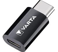 VARTA Chargeur Adaptateur Micro USB vers USB C pour charger et synchroniser, pour laptop, tablette, smartphone, lecteur MP3, système de navigation, E-Reader, casque Bluetooth