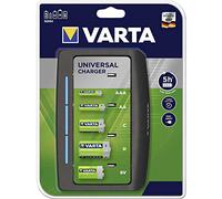 VARTA Chargeur de Piles, chargeur pour piles rechargeables, charge 2 ou 4 AA, AAA, C, D ou 1x 9V simultanément, Universal Charger, non équipé