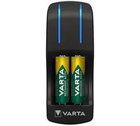 VARTA Chargeur de Piles, chargeur pour piles rechargeables, charge 2 ou 4 AA/AAA simultanément, Pocket Charger, forme compacte, non équipé