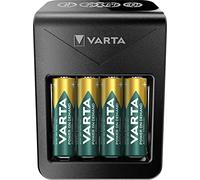 VARTA Chargeur de Piles incl. 4X AA 2100mAh rechargeables, chargeur pour piles AA/AAA/C/D/9V rechargeables et appareils USB, Power on Demand LCD Charger+ [Exclusif sur Amazon]