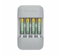 Varta – Chargeur de piles Eco Charger Pro 4x – NiMH LR03 (AAA) et LR6 (AA) – Argenté