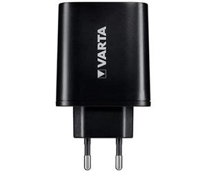 VARTA Chargeur, prise de charge avec 3 ports USB : 1x USB C et 2x USB A, Wall Charger, bloc d'alimentation, adaptateur de charge