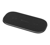 VARTA Chargeur sans fil, charge 2 appareils simultanément, station de charge compatible Qi 20 W, Wireless Charger Multi in ble USB C, recharge possible avec étui, chargeur portable