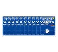 Varta CR1220 Pile Au Lithium 3V 1 Unité Blister - Paquet De 10