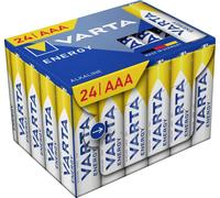 VARTA Piles AAA, lot de 24, Energy, Alcalines, 1,5V, Cube, emballage recyclé à 90%, pour des besoins de base simples, Made in Germany