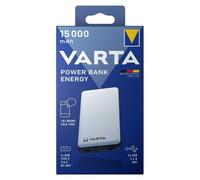 VARTA Energy Chargeur Portable 15000mAh USB-C Recharge Rapide 3 Appareils Blanc