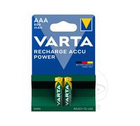 VARTA Ensemble de petites piles rechargeables prêtes à l''emploi AAA POWER
