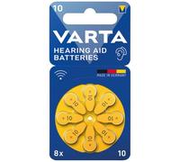 Varta Piles auditives Hearing Aid 10 PR70 Zinc Air 105 mAh Blister 8