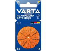 Varta Piles pour appareils auditifs 13 Zinc-Air à usage unique – Blister 8