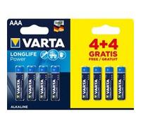 Varta High Energy 04903 - Batterie 8 x AAA - Alcaline - 1250 mAh Bleu / Argent G
