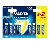 Varta Piles alcalines AAA (LR03) LongLife Power – Pack 6+2 gratuites