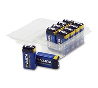 Varta Industrial Lot de 10 Piles alcalines 6LR61 9 V dans boîte refermable Weiss - Plus de Puissance +