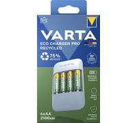 Varta Ladegerät Eco Charger Pro Recycled 4x AA 56816 2100mAh