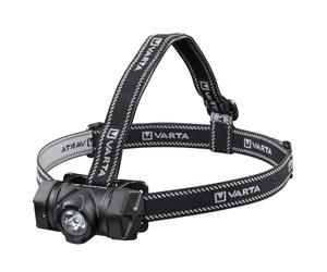 VARTA Lampe Frontale LED incl. 3x piles AAA, Indestructible H20 Pro, torche frontale avec 2 modes d'éclairage, lumière frontale extrêmement robuste, protégée de l'eau et de la poussière, pour camping