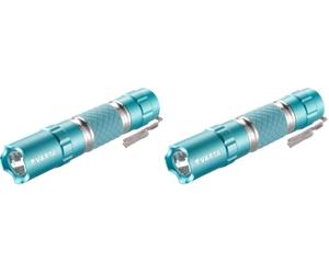 Varta Lampe Torche LED incl. 1x pile AA, Lipstick Light, lumière, lampe de poche avec dragonne, boîtier en aluminium et poignée en caoutchouc, facile à trouver - brille dans le noir, turquoise