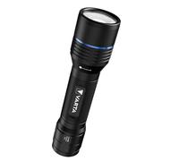 VARTA Lampe Torche LED rechargeable, Night Cutter Pro F30R, Lampe torche pour l'extérieur et la maison, 1500 lm, étanchéité IP67, aluminium aéronautique, mise au point précise, dragonne incluse