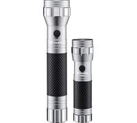 VARTA Lampe Torche LED Set (2 torches), Brite Essential F10 & F20, lampe avec poignée en caoutchouc, lampe de poche résistante aux chocs, non équipées, sont nécessaires 3x piles AAA & 2x piles C