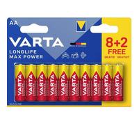 Varta Longlife Max Power AA Blister 10 (8+2) Pile LR6 (AA) alcaline(s) 1.5 V 10 pc(s)