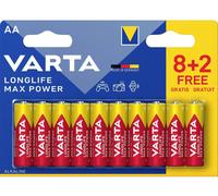 Varta Longlife Max Power AA Blister 10 (8+2) Pile LR6 (AA) alcaline(s) 1.5 V 10 pc(s)