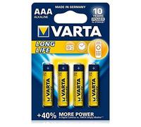 Varta Longlife Piles Batterie alcaline 1.5 V (alcaline, cylindrique, AAA, Bleu, Jaune, Ampoule)
