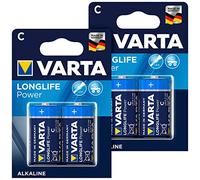 Varta Longlife Power Lot de 4 piles alcalines type Baby/C/LR14 1,5 V