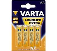 Varta Piles alcalines AA Longlife Extra 1,5 V 2800 mAh Lot de 4