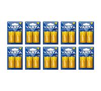 VARTA Lot de 10 Blisters de 2 Piles Longlife Extra 4120 Mono D LR20