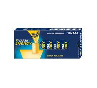 Varta Lot de 10 Piles Alcalines AAA LR03 1.5V - Type Usage Unique - Dimensions 44.5 x 10.5 mm - Poids 11g - Format Cylindrique - Référence 04103-229-410