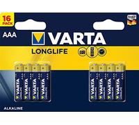 Varta Lot de 16 Piles alcalines AAA Longue durée