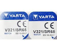 VARTA Lot de 2 Piles oxyde argent pour montres V321 (SR65) 1,55 Volt