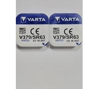 VARTA Lot de 2 piles oxyde argent pour montres, V379 (SR63), 1,55 Volt