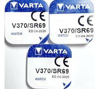 VARTA Lot de 3 piles oxyde argent pour montres V370 (SR69) SR920SW 1,55 volt