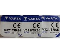 VARTA Lot de 3 Piles oxyde argent "Watch" pour montres V321 (SR65) 1,55 Volt