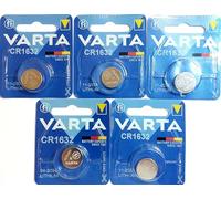 VARTA Lot de 5 Blisters 1 Pile bouton Lithium "Electronics" CR1632 3 Volt