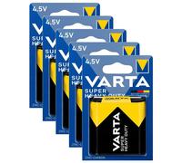 VARTA Lot de 5 Blisters x 1 Pile Plate Zinc-Carbon Superlife 4.5V 3R12