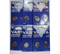 VARTA Lot de 6 blisters de 2 Piles Lithium 6016 CR 2016