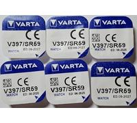 VARTA Lot de 6 Piles oxyde argent"Watch" V397 (SR59) SR726SW 1,55 Volt