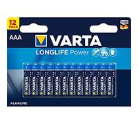 VARTA Lot de 8 Blisters de 12 Piles LONGLIFE power 4903 AAA Micro LR03