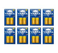 VARTA Lot de 8 Blisters de 2 Piles Longlife 4114 Baby C LR14