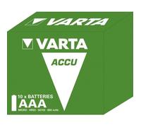 VARTA Pack de 10 batteries rechargeables Accus AAA 800 mAh 1.2V Ni-Mh