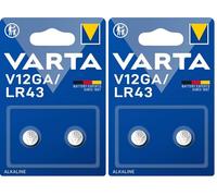 Varta Pack de 2 Piles Électroniques Alcalines V12GA/LR43 (Lot de 2)